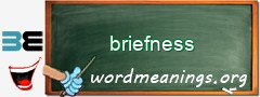 WordMeaning blackboard for briefness